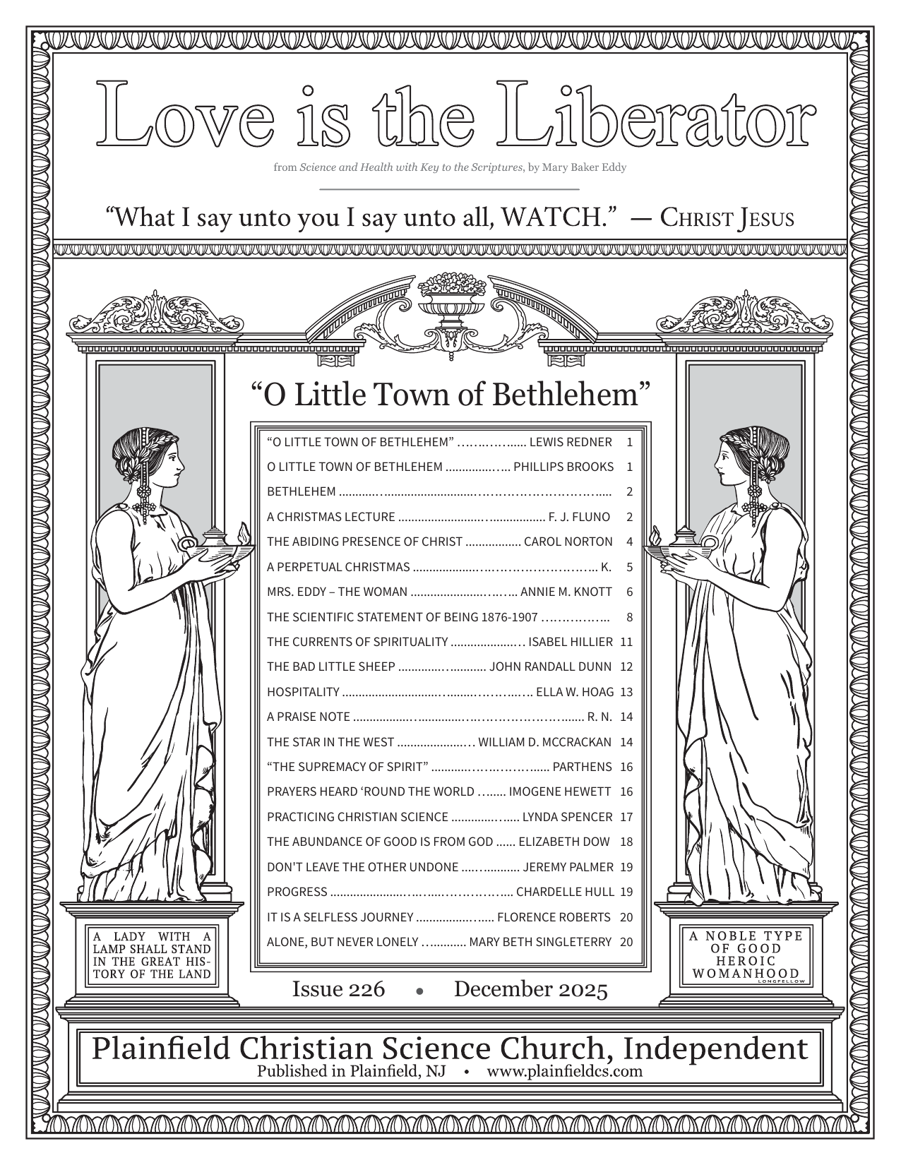 December 2025: “O Little Town of Bethlehem”